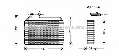 AVA QUALITY COOLING dwv034 -  Испаритель, кондиционер